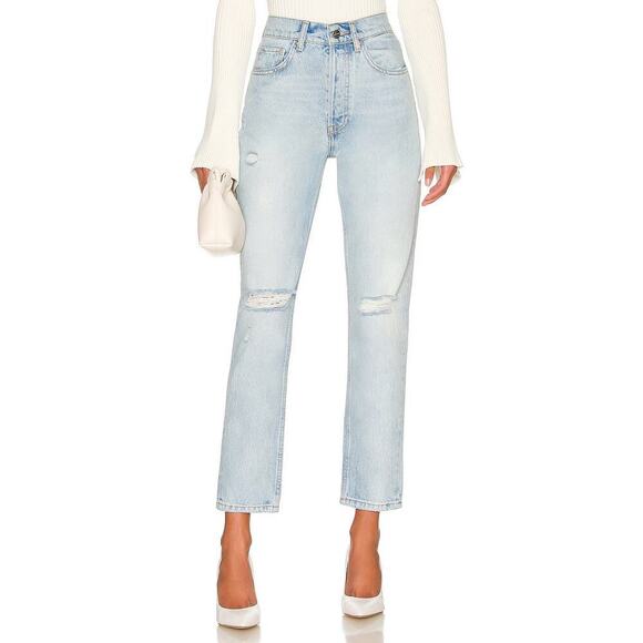 Anine Bing Sonya Jeans Classic Blue Size 23 - Picture 4 of 14